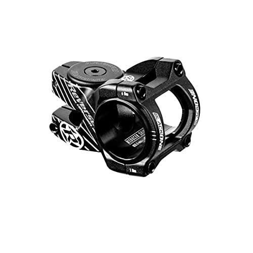 Reverse Black-One D-2 MTB Fahrrad Vorbau 31.8mm / 35mm inkl. Top Cap, Schraube, Kralle schwarz/weiß von Reverse