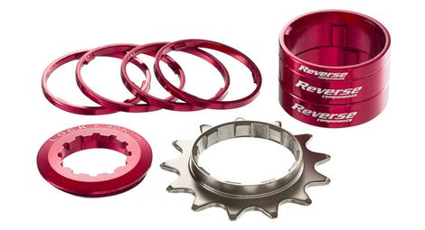 kit single speed reverse rot   ritzel 13 zahne rot von Reverse