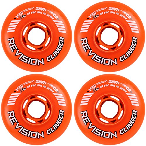 REVISION Rollen Inline Roller Hockey Clinger orange 80 mm 82 A 4er Pack von Revision Hockey