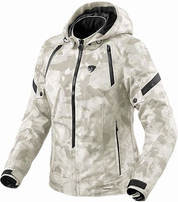 Revit Flare 3 H2O, Textiljacke wasserdicht Damen - Grau/Weiß - 42 von Revit