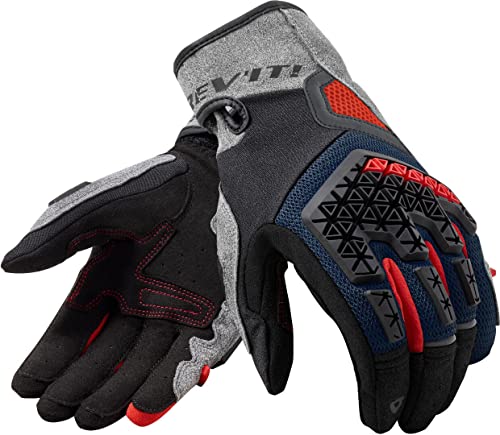 Revit Mangrove Motorrad Handschuhe (Black/Gray/Blue,2XL) von Revit