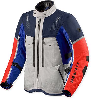 Revit Sand 5 H2O, Textiljacke wasserdicht - Grau/Blau/Orange - 3XL von Revit