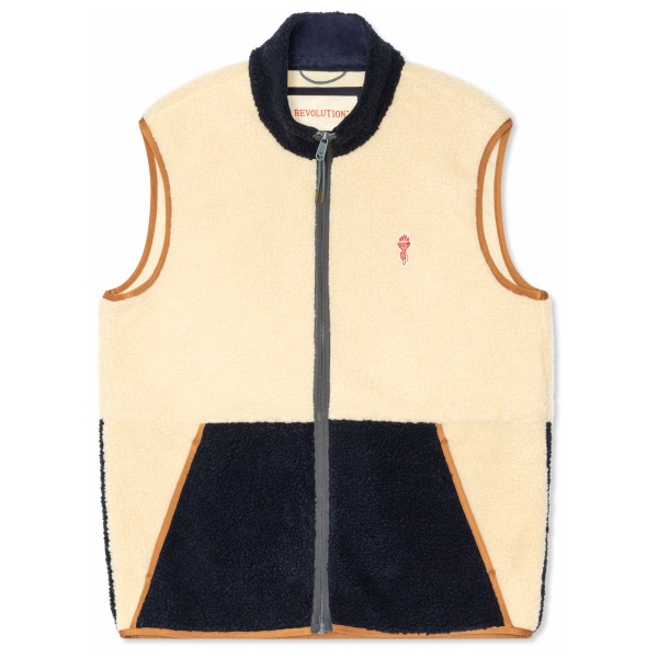 Revolution - Fleece Vest in Block Colors - Fleeceweste Gr XL beige von Revolution