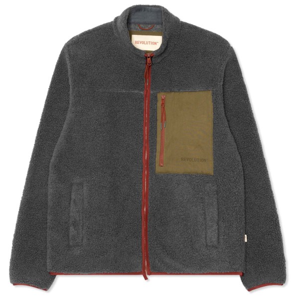 Revolution - Pocket Fleece Jacket - Fleecejacke Gr L grau von Revolution