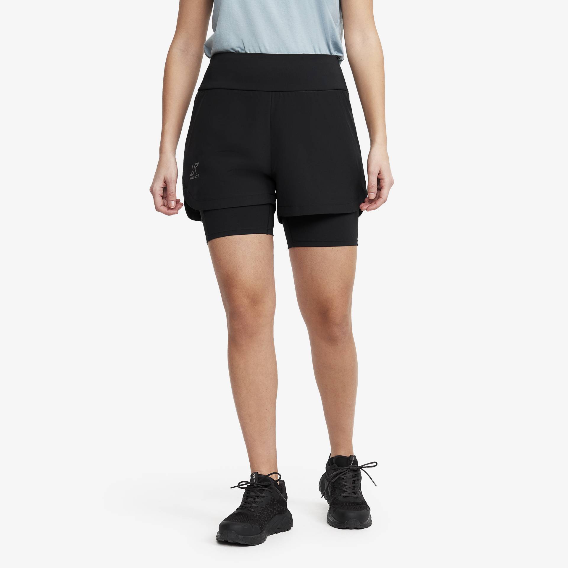 2-in-1 Shorts Damen Black, Größe:XS - Damen > Hosen > Shorts von RevolutionRace