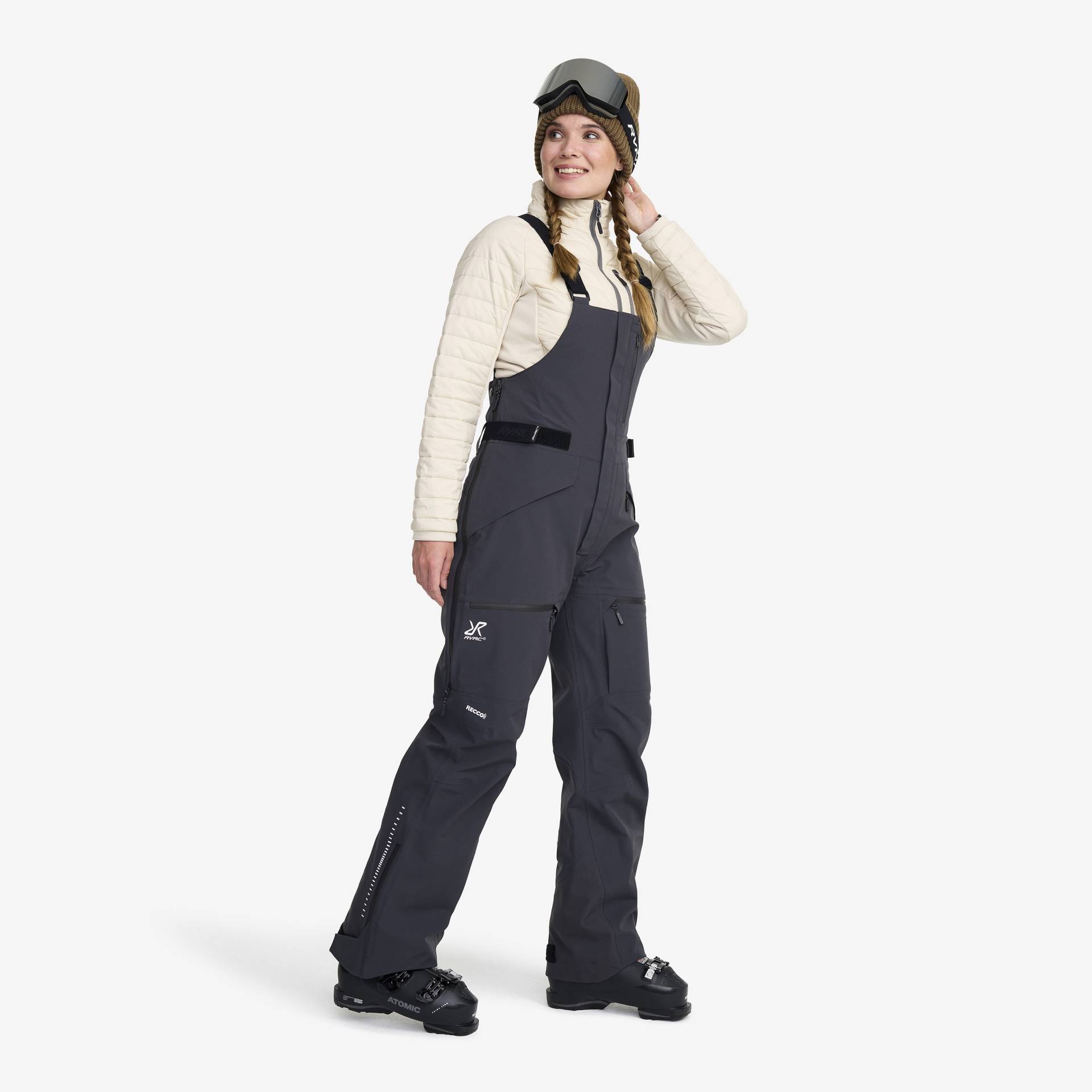 Atlas 3L Ski Bib Pants Damen Anthracite, Größe:S - Winterhosen von RevolutionRace