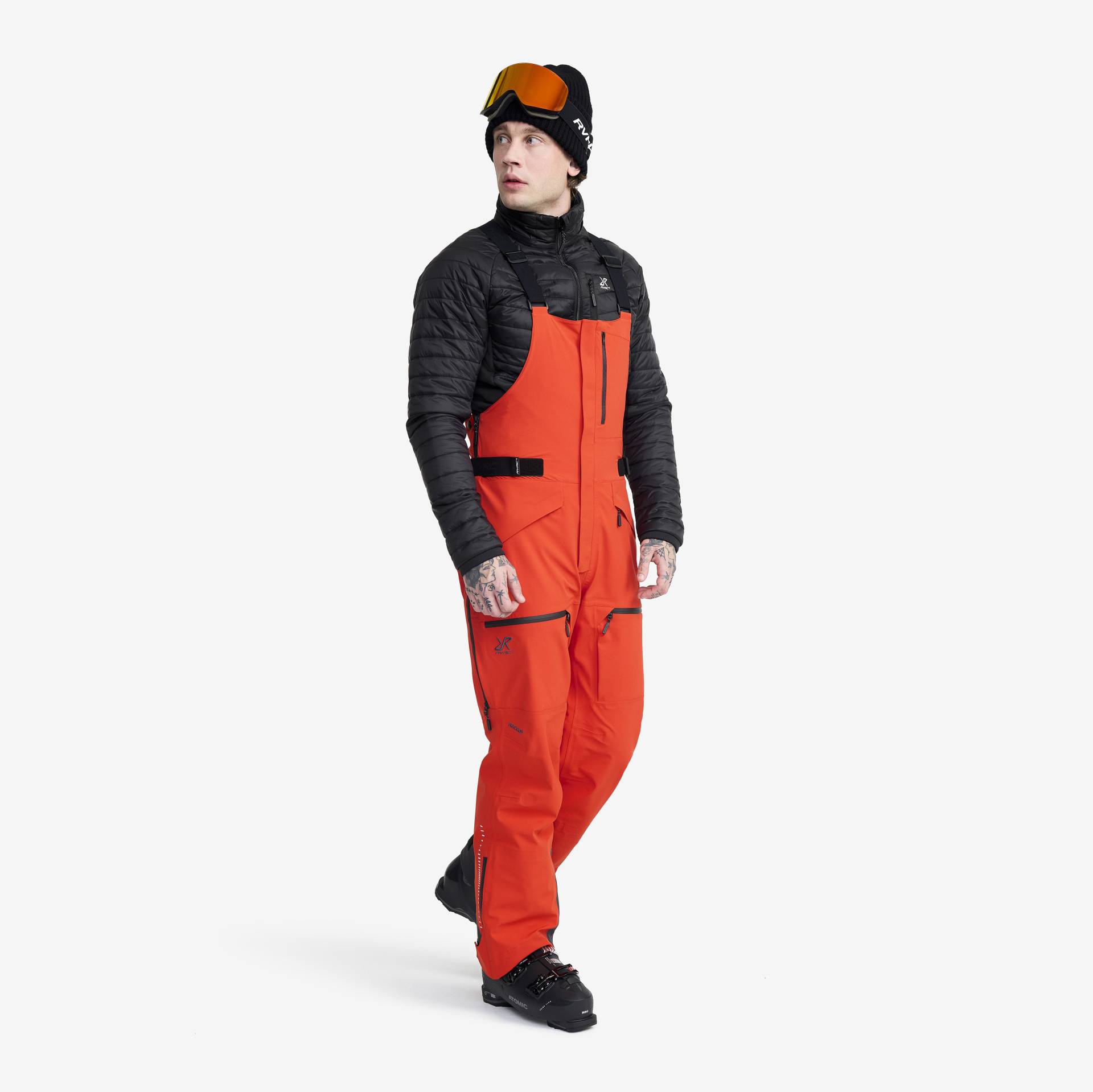 Atlas 3L Ski Bib Pants Herren Lava, Größe:L - Hosen > Winterhosen von RevolutionRace