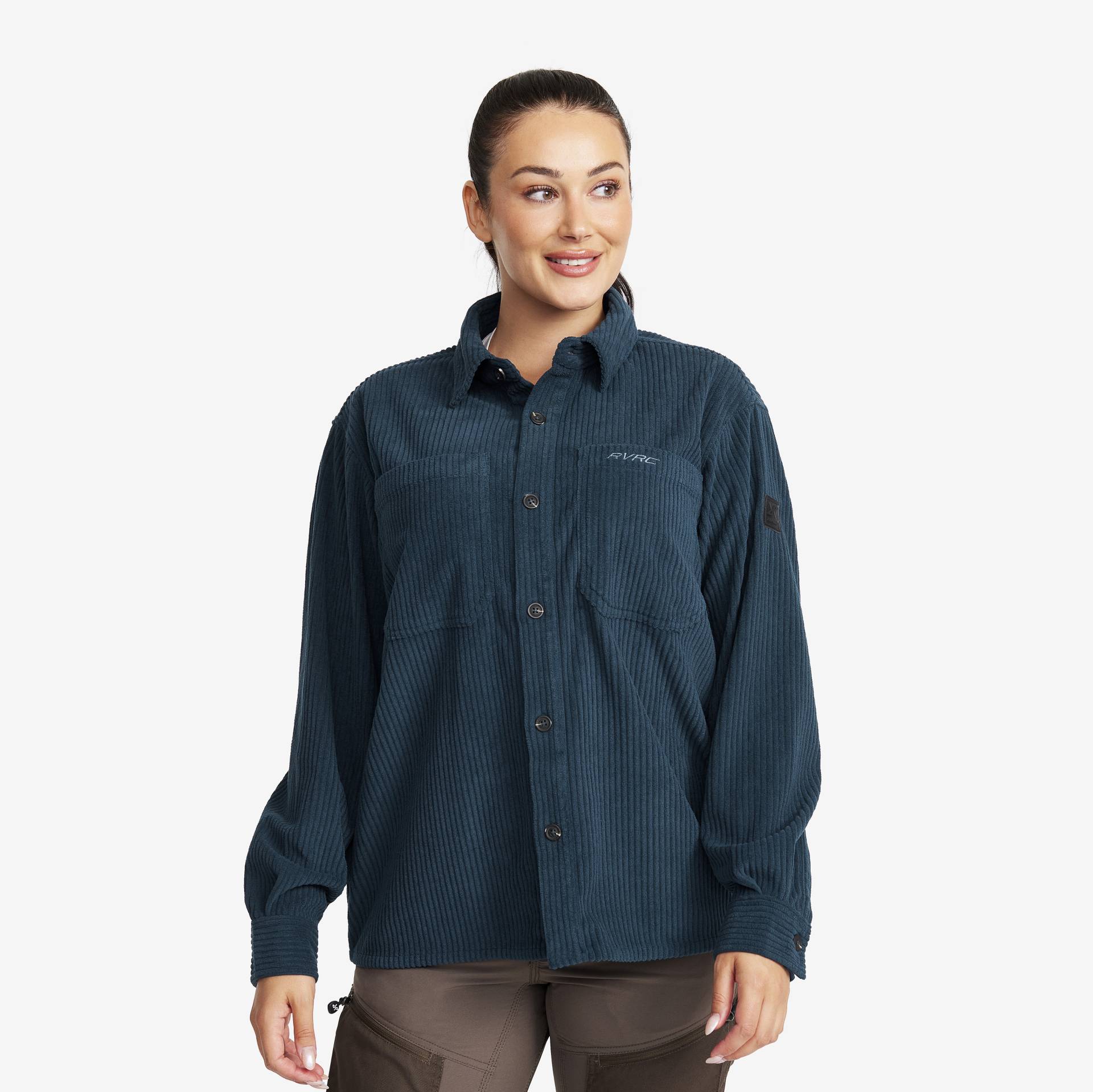 Cord Shirt Damen Moonlit Ocean, Größe:XS - Damen > Oberteile > Hemdblusen & Langarmshirts von RevolutionRace