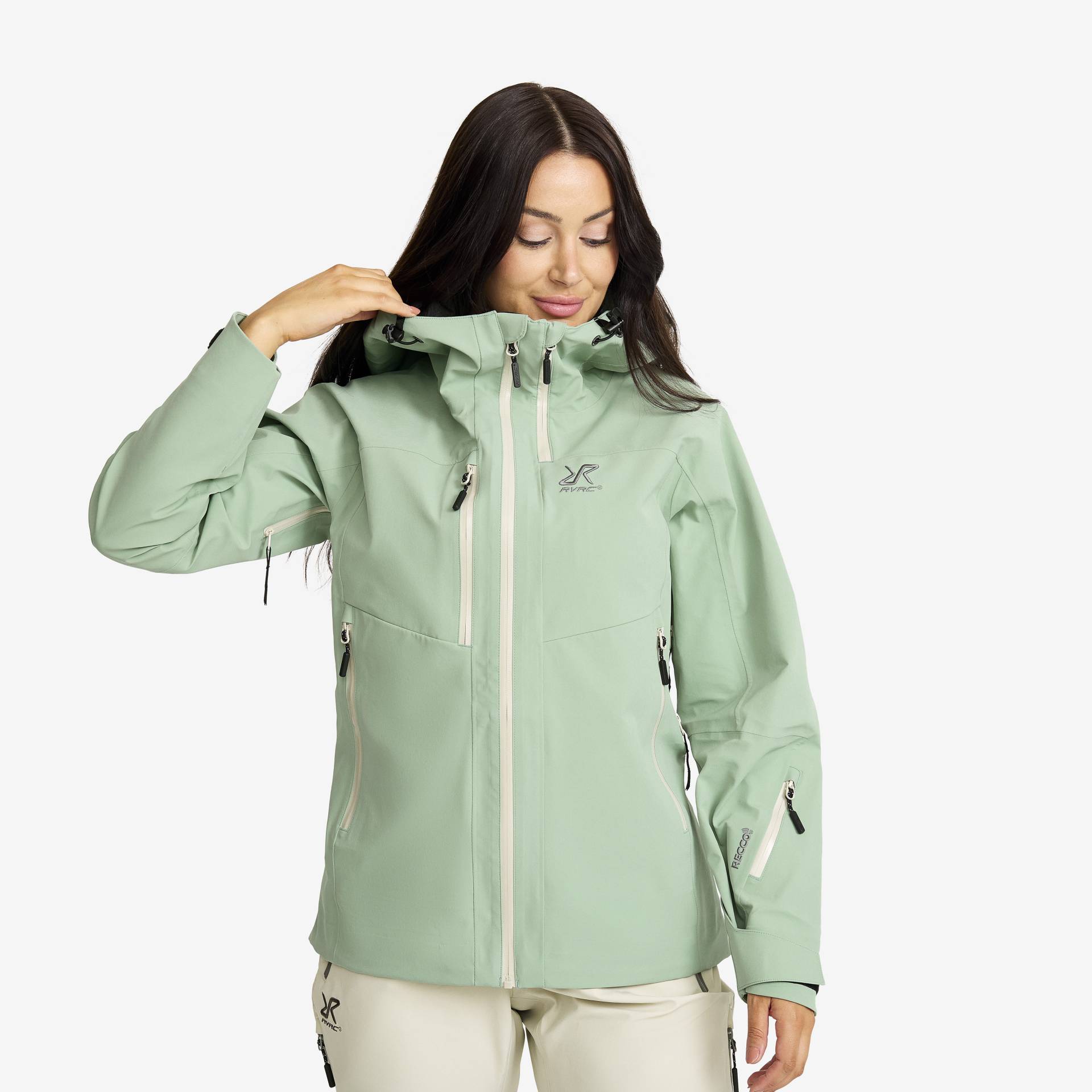 Cyclone 3L Shell Jacket Damen Iceberg Green, Größe:2XL - Outdoorjacke, Regenjacke & Softshelljacke von RevolutionRace