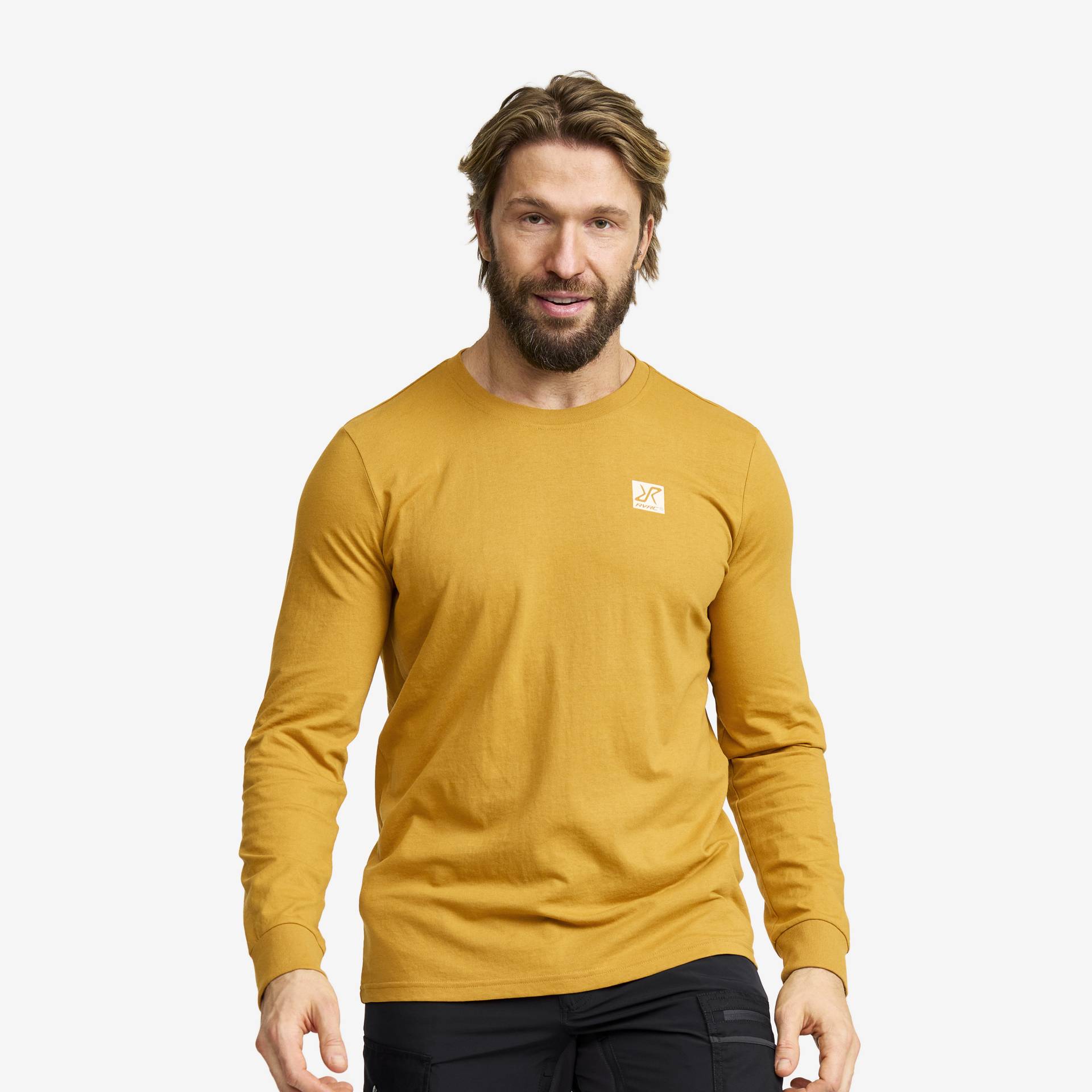 Easy Long-sleeved T-shirt Herren Harvest Gold, Größe:3XL - Bekleidung > Oberteile > Hemden & Langarmshirts von RevolutionRace
