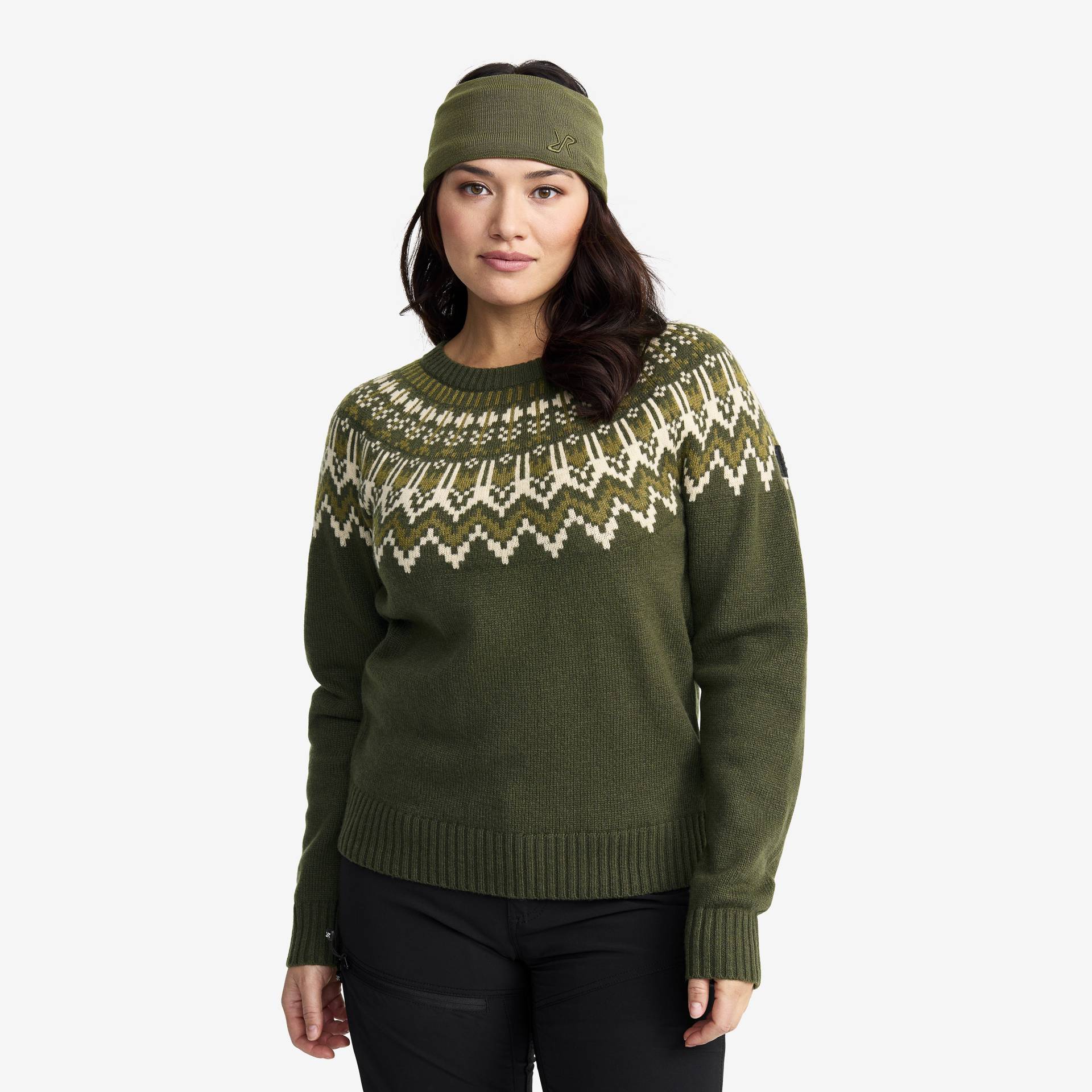Heavy Knit Sweater Damen Forest Night, Größe:L - Damen > Oberteile > Hemdblusen & Langarmshirts von RevolutionRace
