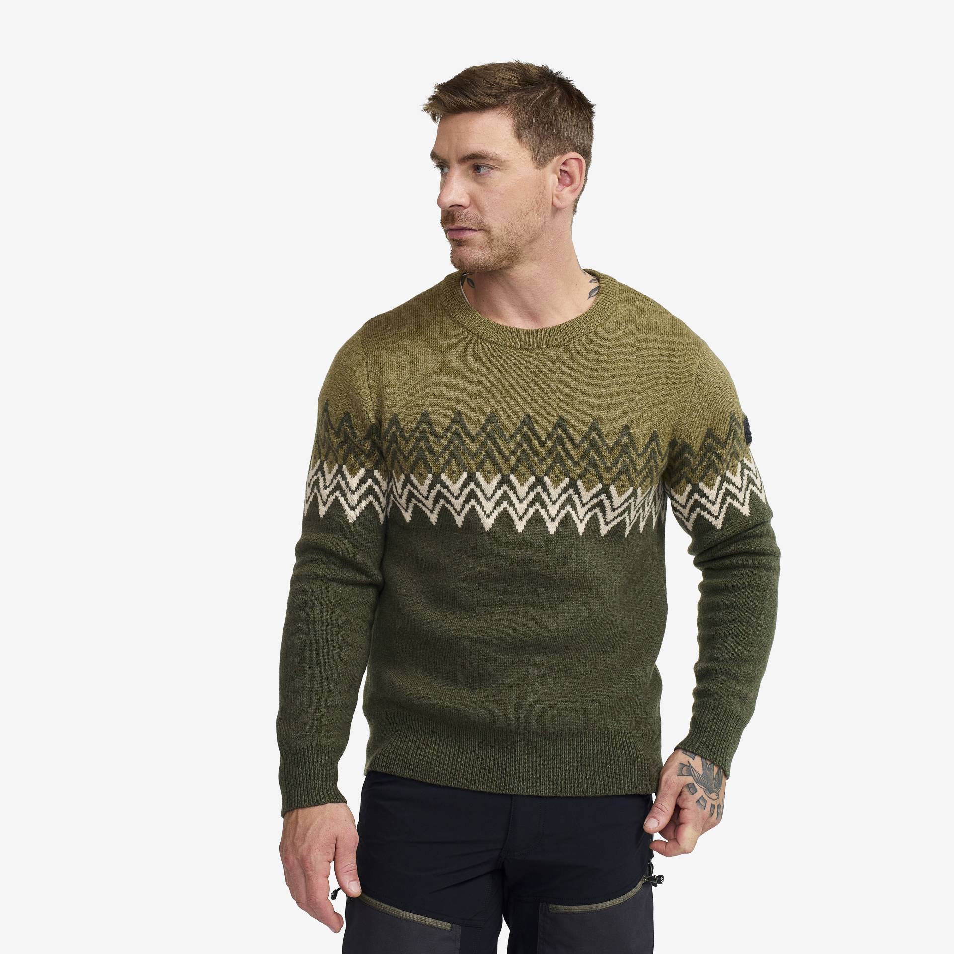 Heavy Knit Sweater Herren Forest Night, Größe:3XL - Herren > Oberteile > Hemden & Langarmshirts von RevolutionRace