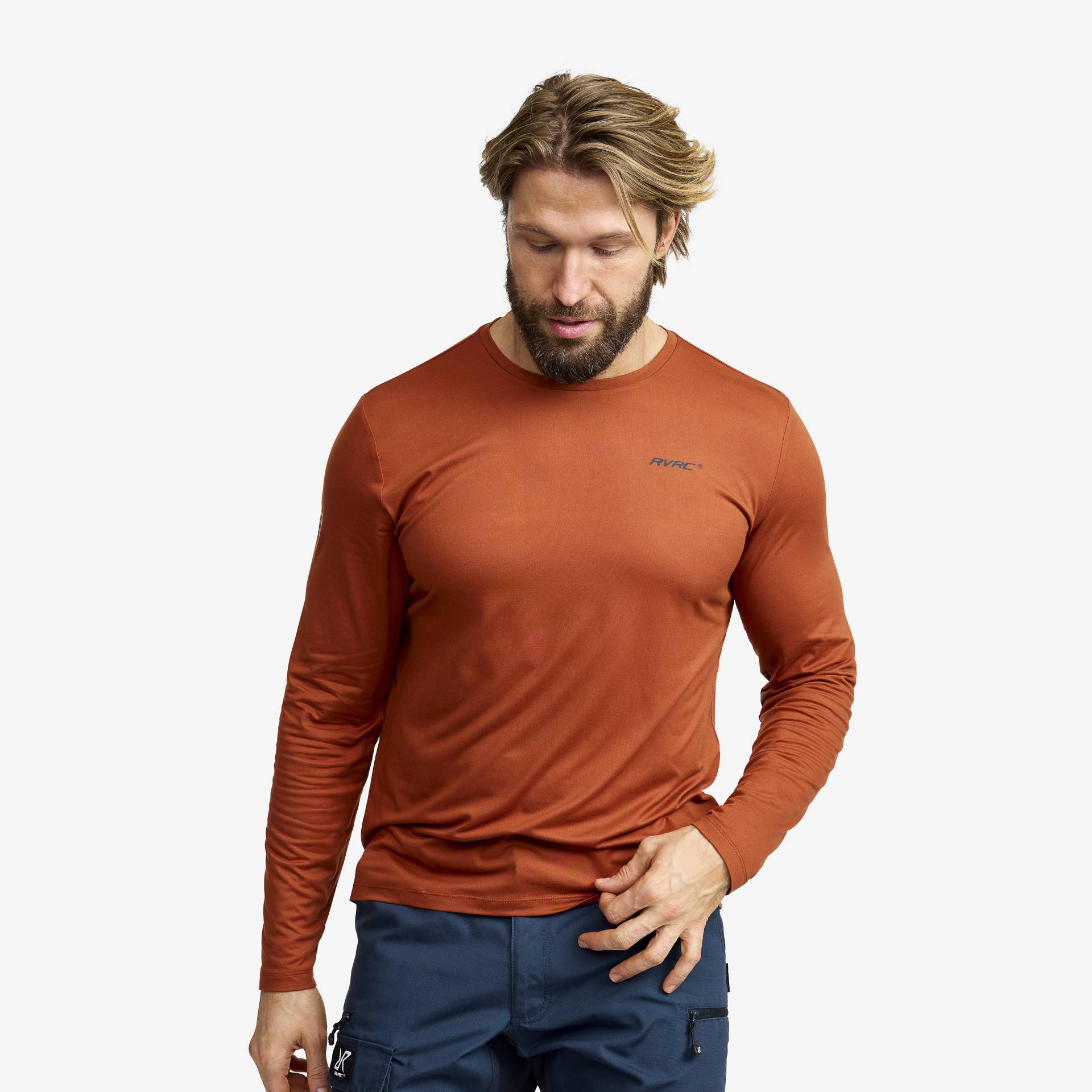 Mission Long-sleeved T-shirt Herren Rusty Orange, Größe:2XL - Herren > Oberteile > Hemden & Langarmshirts von RevolutionRace