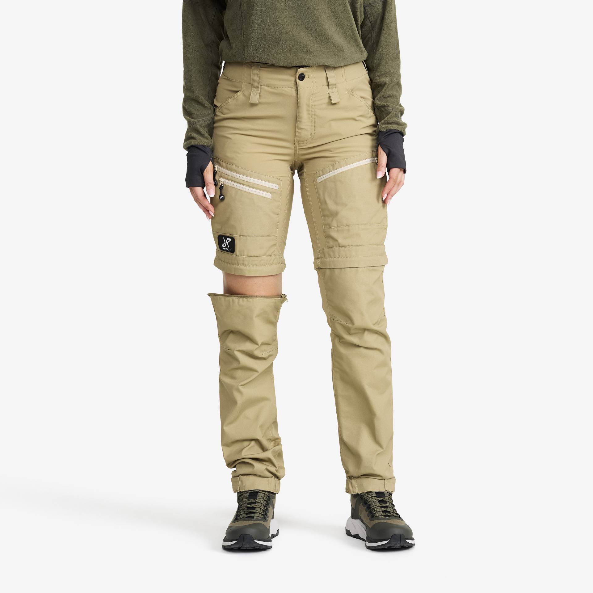 RVRC GP Pro Zip-off Pants Damen Khaki, Größe:2XL - Zip-off-hosen von RevolutionRace