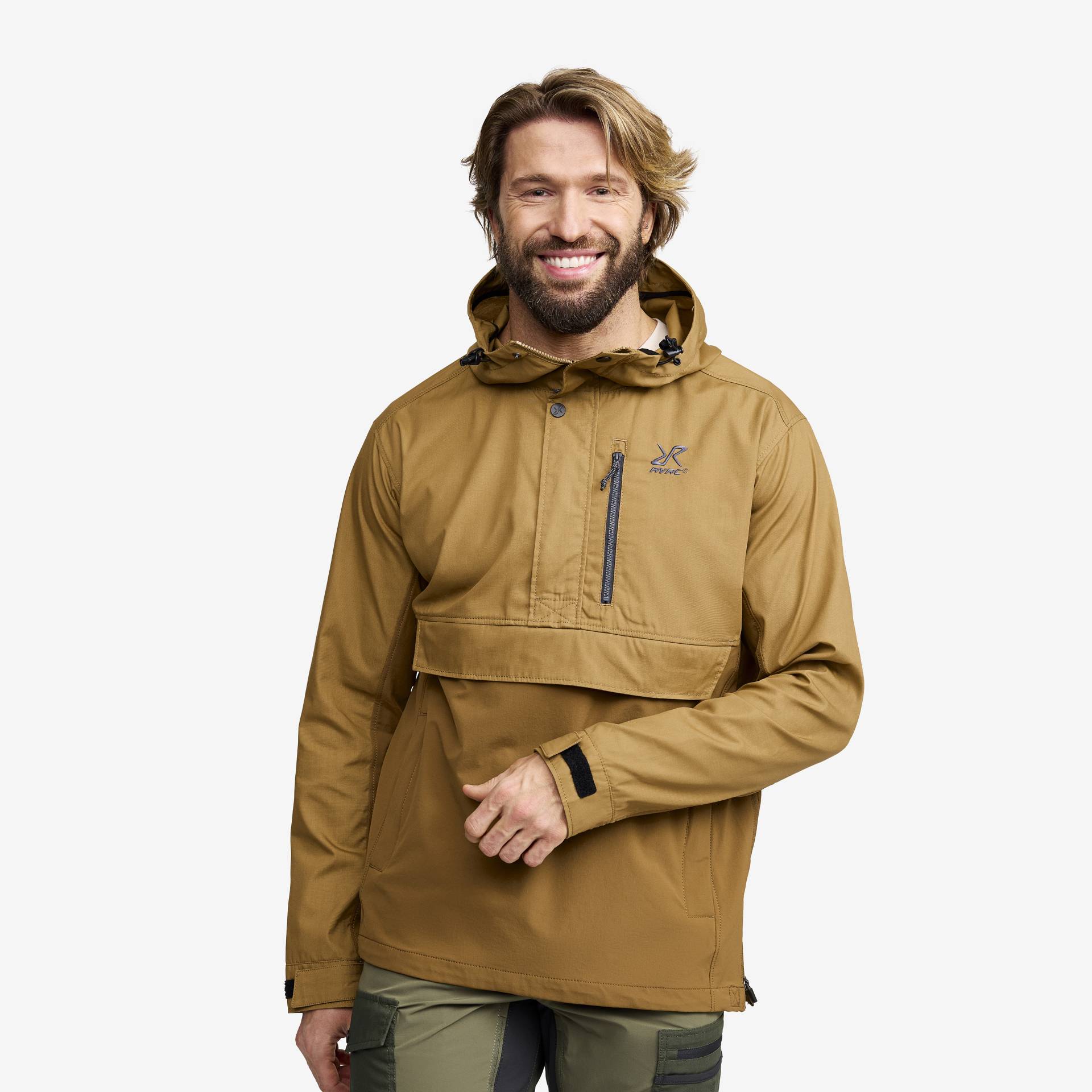 Rambler Lightweight Anorak Herren Dijon/Rubber, Größe:M - Outdoorjacke, Regenjacke & Softshelljacke von RevolutionRace