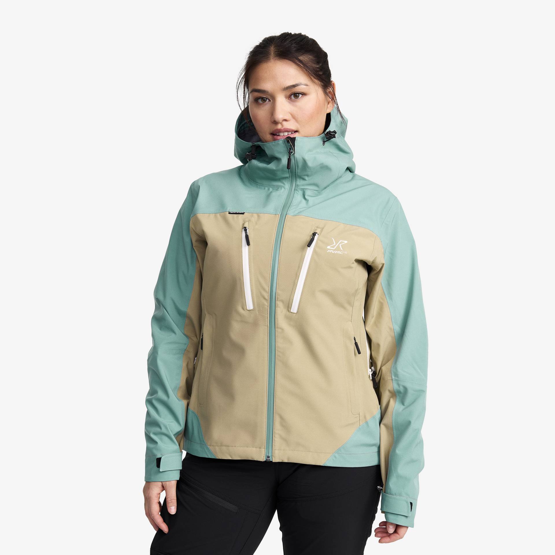 Silence Proshell 3L Jacket Damen Arctic/Khaki, Größe:2XL - Outdoorjacke, Regenjacke & Softshelljacke von RevolutionRace