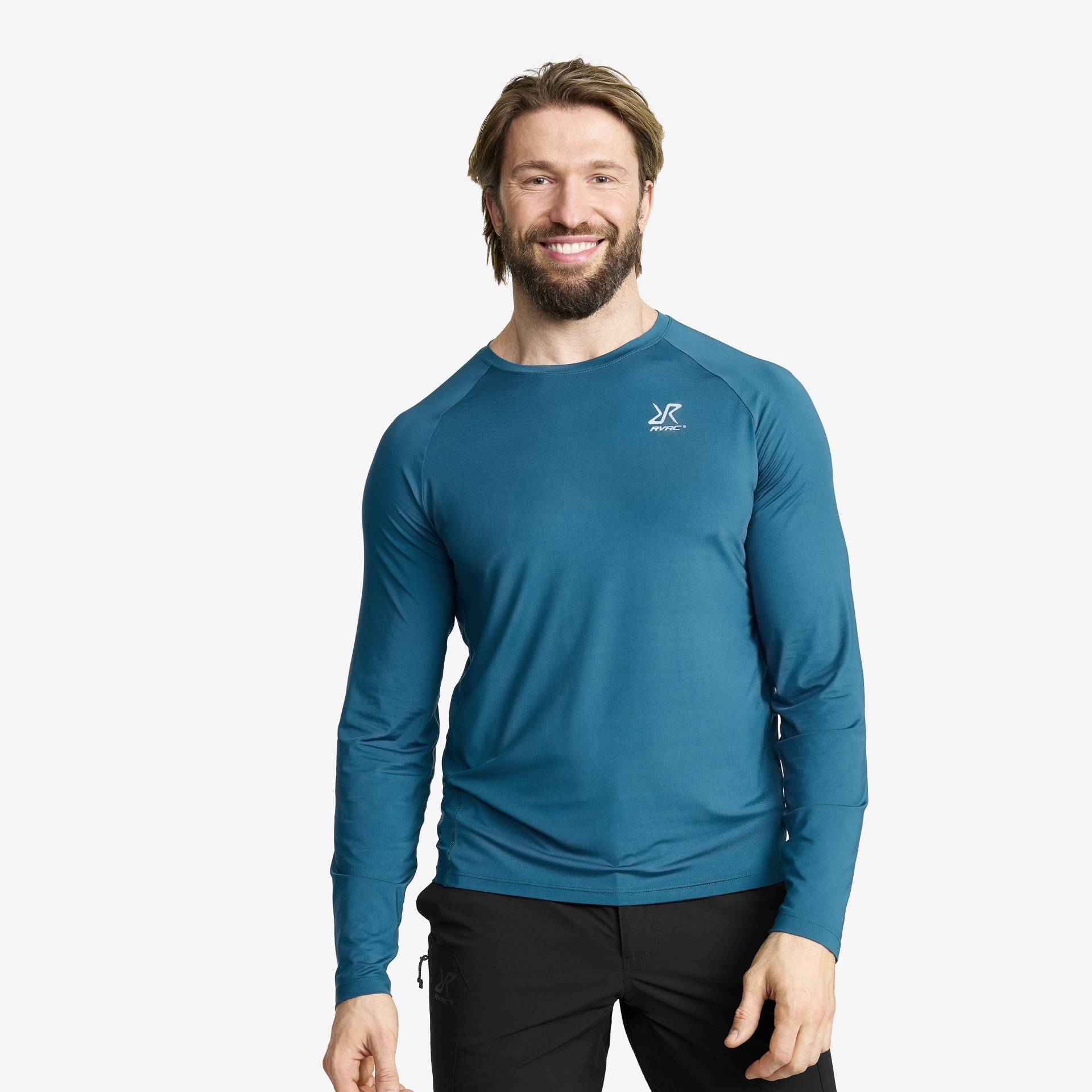 Stride Active Long-sleeved T-shirt Herren Moroccan Blue, Größe:XL - Herren > Oberteile > Hemden & Langarmshirts von RevolutionRace