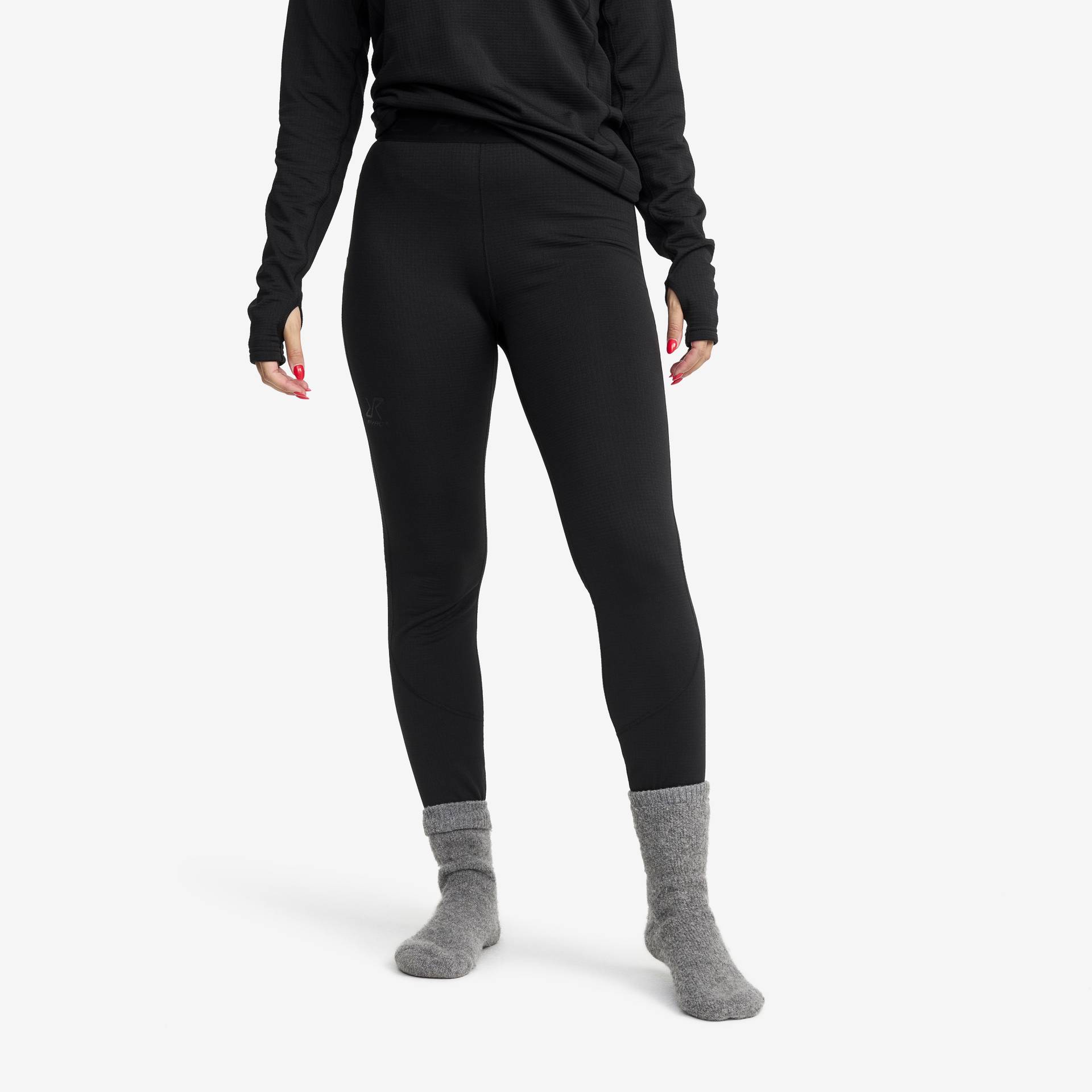 Waffle Baselayer Pants Damen Black, Größe:3XL - Damen > Funktionsunterwäsche von RevolutionRace