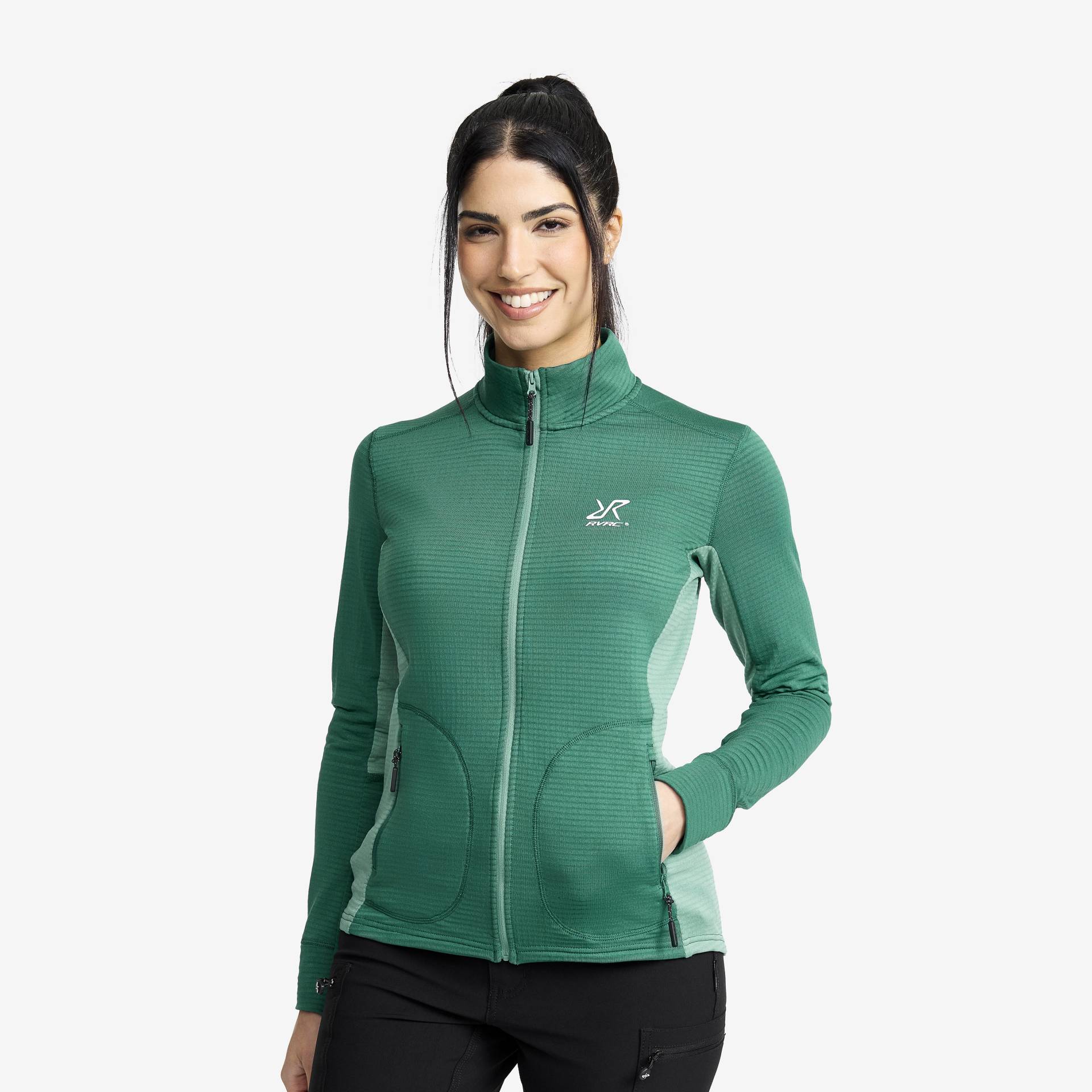 Waffle Fullzip Fleece Damen North Sea, Größe:L - Damen > Oberteile > Fleece von RevolutionRace