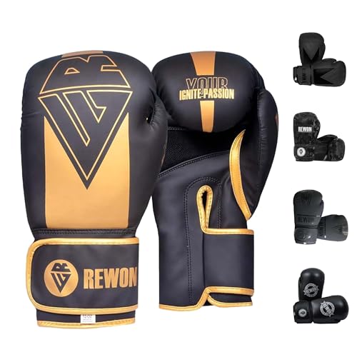 REWON Boxhandschuhe - Muay Thai Handschuhe 8oz-16oz für Männer und Frauen Kickboxen Sparring Kampfsport Fitness MMA Boxsack Sandsack von REWON GEAR