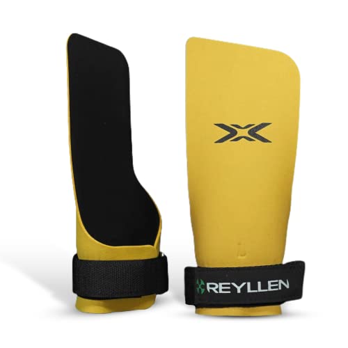 Reyllen® Bumblebee X4 Gymnastikgriffe, Fingerlose Handgriffe, Stärkungsmittel Crossfit Grips - Griffhilfen Kraftsport & Gewichtheben - X-Groß von Reyllen