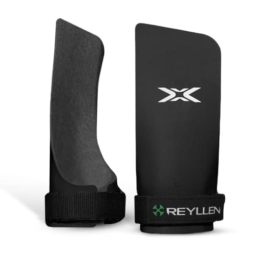 Reyllen® Merlin X4 Gymnastikgriffe, Fingerlose Handgriffe, Stärkungsmittel Crossfit Grips - Griffhilfen Kraftsport & Gewichtheben - Groß von Reyllen