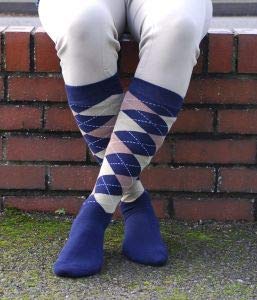 Rhinegold 0 Cool & Dry Cushion Sole Riding Socks-Mens-NVY/BGE, Marineblau/Beige, Einheitsgröße von Rhinegold