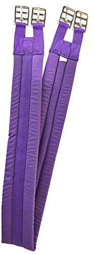 Rhinegold 0 Sattelgurt, Baumwolle, gepolstert, 121,9 cm, Violett Gurt von Rhinegold