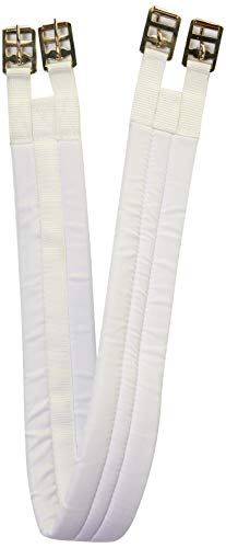 Rhinegold 0 Cotton Padded Girth-56-White Gurt, weiß, 142,24 cm von Rhinegold