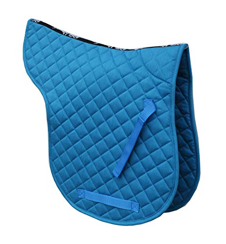 Rhinegold 0 Cotton Quilted Numnah-Cob-Turquoise, türkis von Rhinegold