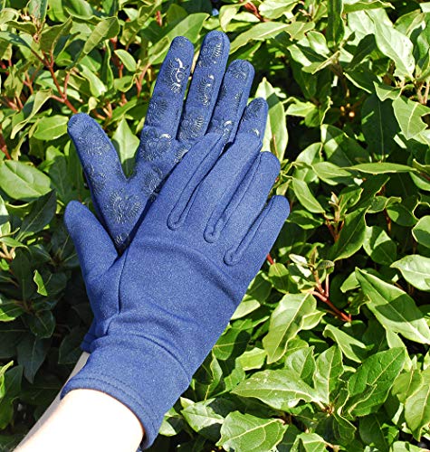 Rhinegold 0 Fleece Lined Yard and Riding Gloves-Large-Navy Handschuhe Kinder, L von Rhinegold