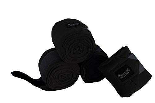 Rhinegold 0 Fleece Stable/Travel Bandages-Black, Schwarz, Einheitsgröße von Rhinegold