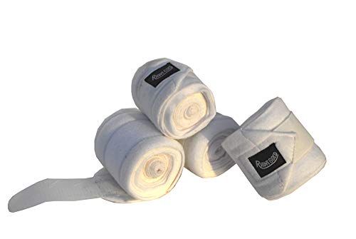 Rhinegold 0 Fleece Stable/Travel Bandages-White, weiß, Einheitsgröße von Rhinegold