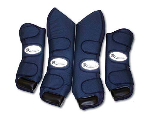 Rhinegold 0 Full Length Ripstop Travel Boots-Pony-Navy Reisestiefel von Rhinegold