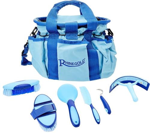 Rhinegold 0 Grooming Bag with Kit-Blue Pflegebürste, blau, Einheitsgröße von Rhinegold