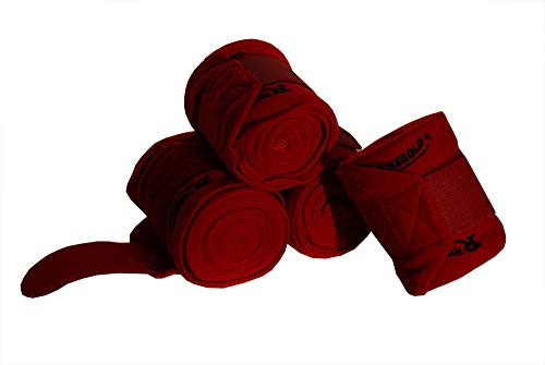 Rhinegold 0 Knitted Travel/Stable Bandages-Red, rot, Einheitsgröße von Rhinegold