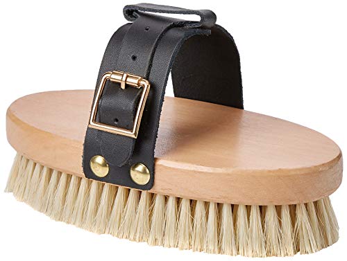 Rhinegold 0 Leather Strap Body Brush Pflegebürste, holzfarben, Einheitsgröße von Rhinegold