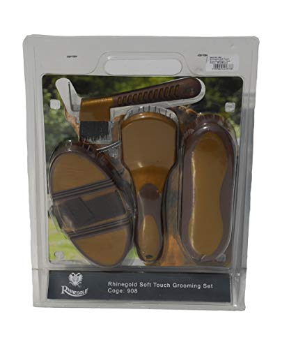 Rhinegold 0 Soft Touch Grooming Blister Pack-Gold/Brown Pflegebürste, Einheitsgröße von Rhinegold