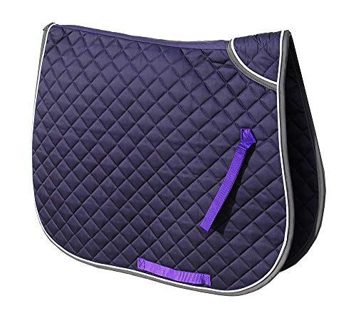 Rhinegold 0 Twin Bound Saddle Cloth-Full-Purple Schabracke, violett, Volle Größe von Rhinegold