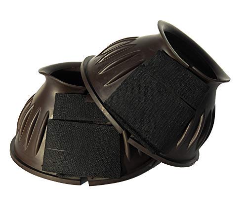Rhinegold 0 Velcro Over-Reach Boots-Medium-Brown Hufglocken, braun, M von Rhinegold
