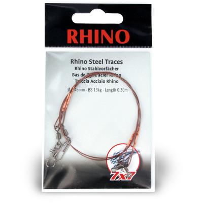 0,35mm Rhino Stahlvorfach 7x7 0,7m 6kg 2 Stück von Rhino