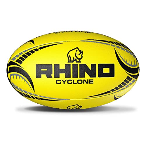 Rhino Cyclone Rugbyball, Fluo Yellow, Größe 3 von Rhino