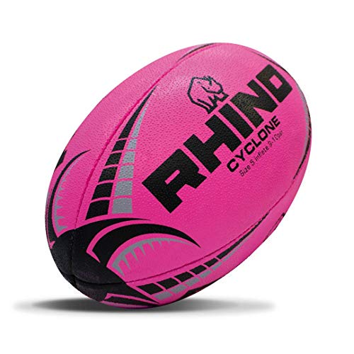 Rhino Cyclone Rugbyball, Rose (Hot Pink), Größe 4 von Rhino