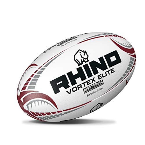 Rhino Vortex Elite Rugbyball, weiß, 5 von Rhino