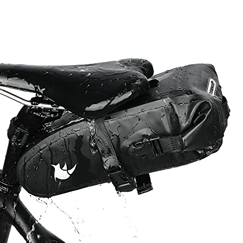 Rhinowalk Fahrrad Satteltasche Wasserdicht 1.5/5/10/13L Fahrradtasche Sitztasche für Outdoor Fahrräder Mountainbikes Rennräder (2.5L) von Rhinowalk