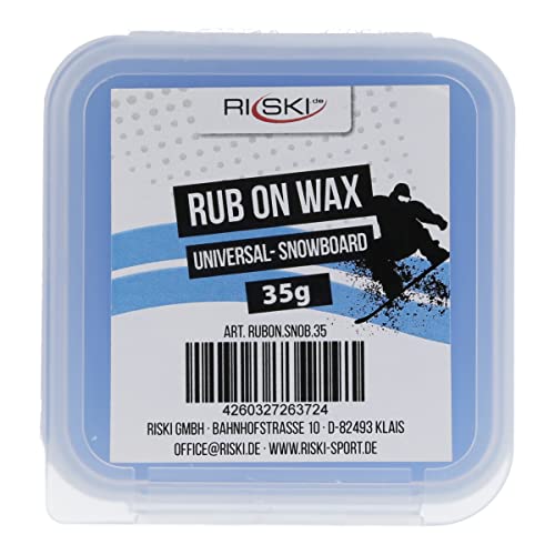 RiSki Rub On Ski Wax - Aufreibwax für Snowboard - universal 35g von RiSki