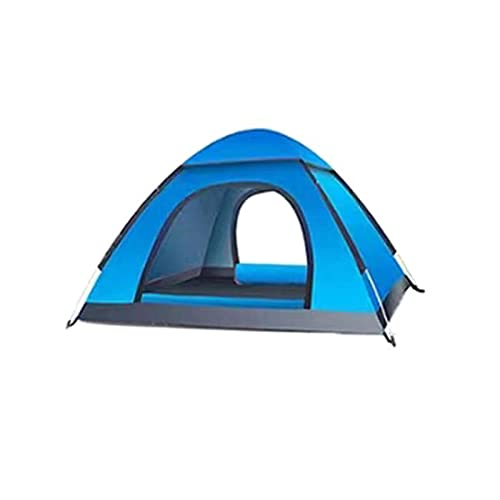Campingzelt, Outdoor 2-3 Personen Camping-Picknickzelt Schnell zu öffnendes Regenfestes Automatisches Zelt mit Schiebedach Zum Wandern Camping Schlafen (Himmelblau) von RiToEasysports