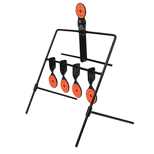RiToEasysports Drehbare SchießZiele, 5 Ziele, Metall-Zielständer, Stahl-Schießziel mit Aufklebern für Gewehr-Luftgewehr von RiToEasysports