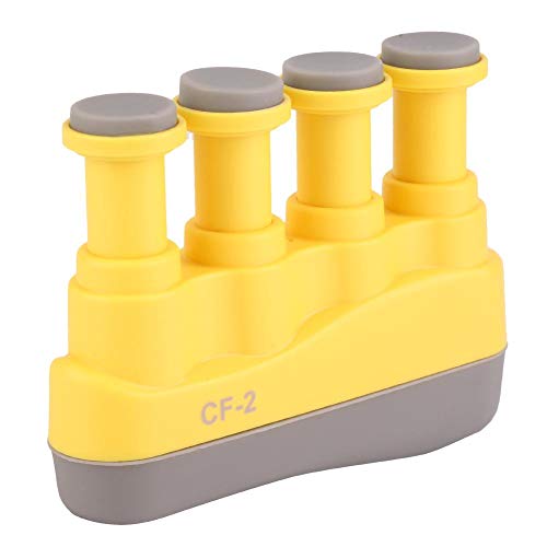 Fingerstärker, Tragbare Kinder Variable Hand Finger Strength Tension Exerciser Grip Trainer für Gitarre, Klavier, Trigger Finger Training (Gelb) Spielzubehör von RiToEasysports