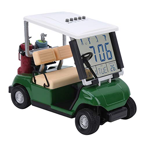 Golf Perpetual Calendar Cart Kunststoff Mini Miniatur Golfwagen mit LCD-Display Uhr Exquisite Golf Souvenirs von RiToEasysports